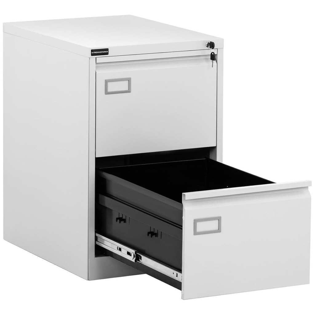 Metal office filing cabinet for A4/F4 document files 2 drawers