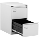 Metal office filing cabinet for A4/F4 document files 2 drawers