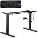 Desk frame with electric height adjustment 73-123 cm up to 80 kg BLACK