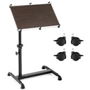 Laptop stand table foldable mobile on wheels adjustable height 55-80 cm max 5 kg.