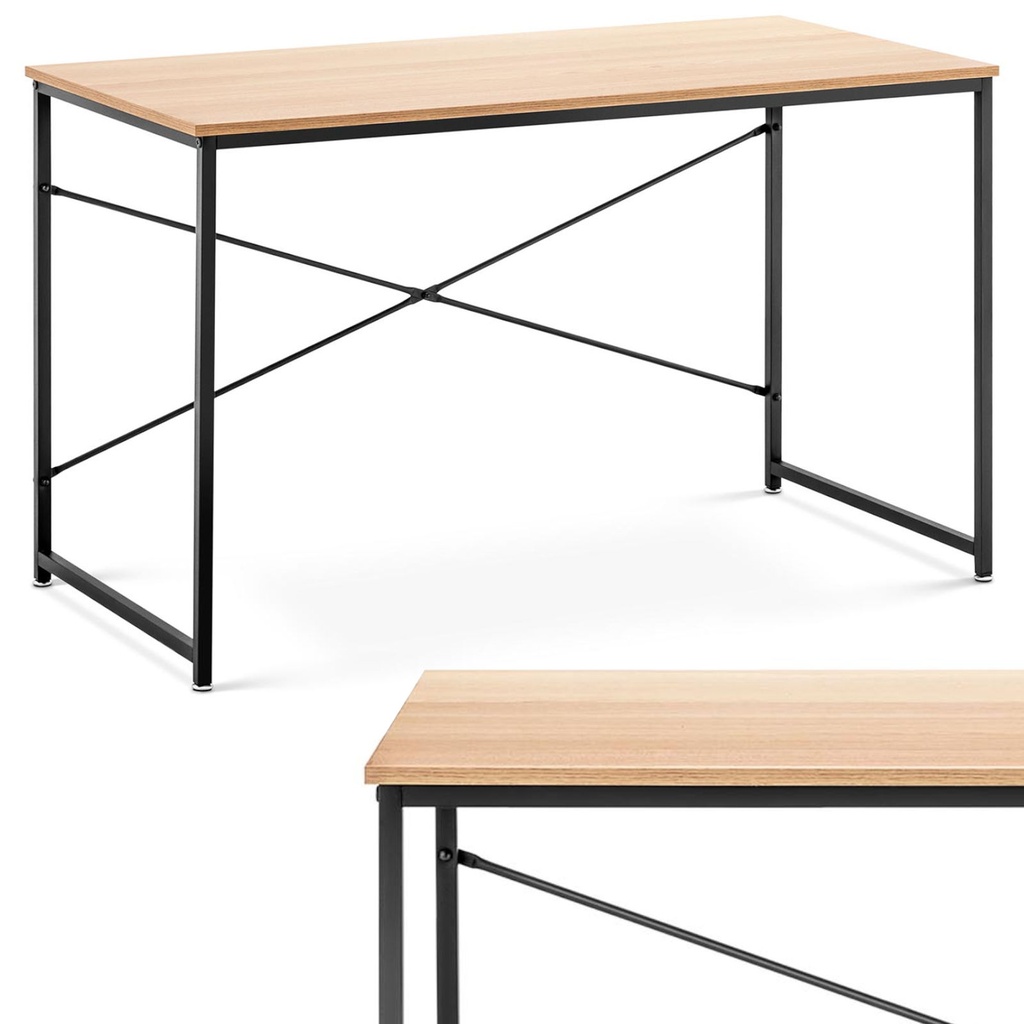 Rustic industrial loft computer desk for home office 120x60 cm