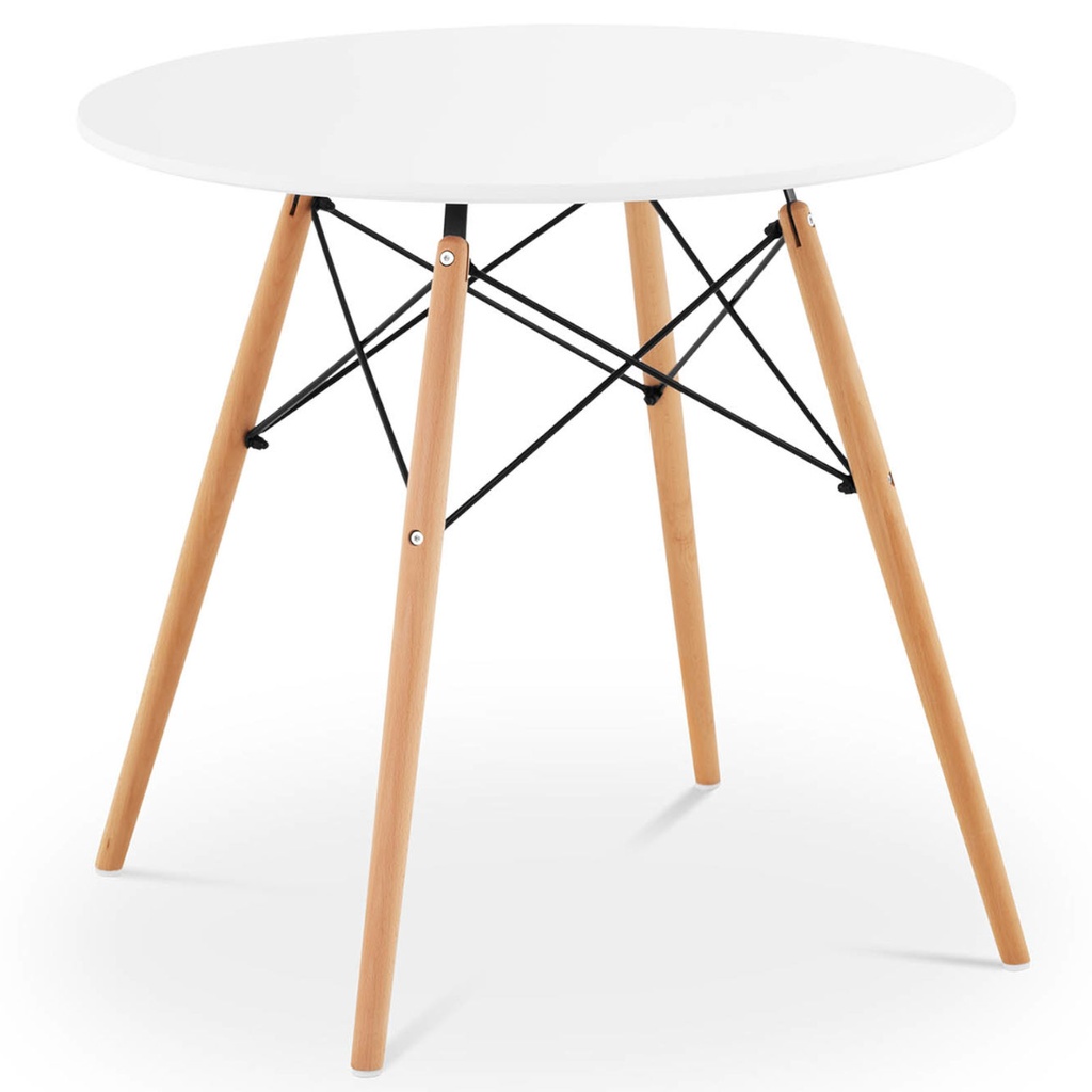 Skandinaviškas svetainės stalas biurui modernus apvalus stalas Ø 80 cm H 74 cm