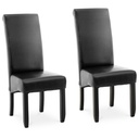 EKOSKÓRA upholstered dining room chair 2 pcs. BLACK