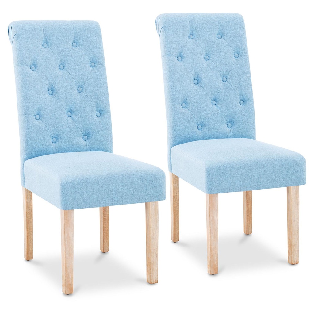 Upholstered chair for dining room living room 2 pcs. BLUE