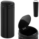 Automatic non-contact waste garbage can with container and motion sensor range 30 cm 50 l BLACK
