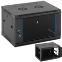 19'' pie sienas montējams tīkla serveru skapis 6U IP20 līdz 60 kg 60x44x37 cm BLACK