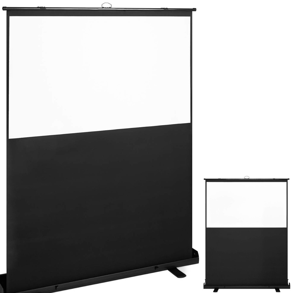 Pārnēsājams pneimatiskais grīdas projekcijas ekrāns ROLL-UP 16:9 formātā 70''
