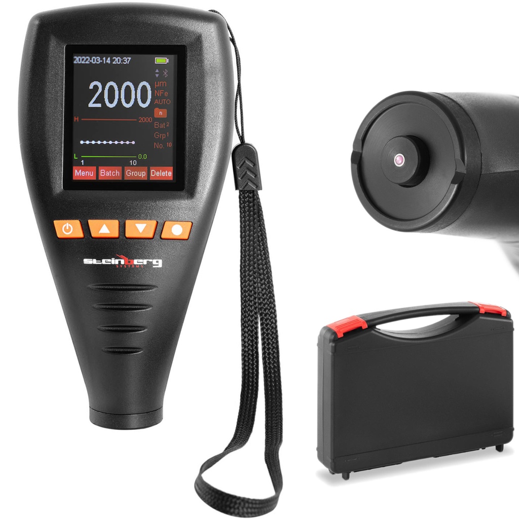 Paint film thickness tester meter with Bluetooth data analysis range 0-2000 µm + Case