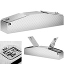 Aluminum lockable transport toolbox 280 l 177 x 40 x 40 cm