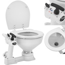 Stationary ceramic yacht toilet with hand pump 230 x 210 mm