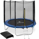 Garden trampoline with net and spring cover ¶ 244 cm up to 80 kg black-blue
