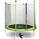 Garden trampoline with net and spring cover ¶ 244 cm up to 80 kg black-green