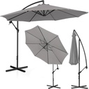 Garden umbrella on an extension arm round tilt diameter 300 cm dark gray