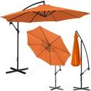 Garden umbrella on a boom circular tilting diameter 300 cm orange