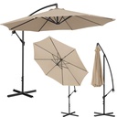Garden umbrella on a cantilever round tilting diameter 300 cm cream