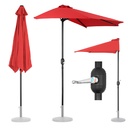 Semi umbrella wall balcony terrace semi-circular 270 x 135 cm red