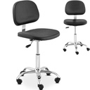 Workshop chair with backrest CHROM up to 120 kg 450-585 mm black
