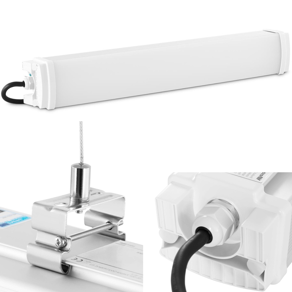 LED ūdensnecaurlaidīgs gaismeklis halles noliktavām IP65 3300 lm 60 cm 30 W