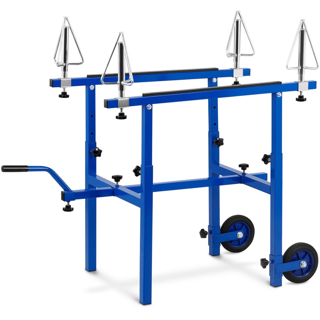 Paint stand for rims 4 swivel handles 2 wheels handle