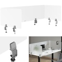 Desk partition wall three-sided acrylic panel 3 pcs.