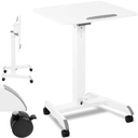 Tiltable adjustable laptop stand on wheels 60 x 52 cm 825 - 1185 mm