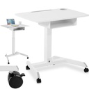 Nolokāms regulējams klēpjdatoru statīvs ar plauktu 80 x 56 cm 760 - 1130 mm