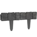 Akmens imitacijos vejos apvadai palisade STONE 2,5 m - pilka