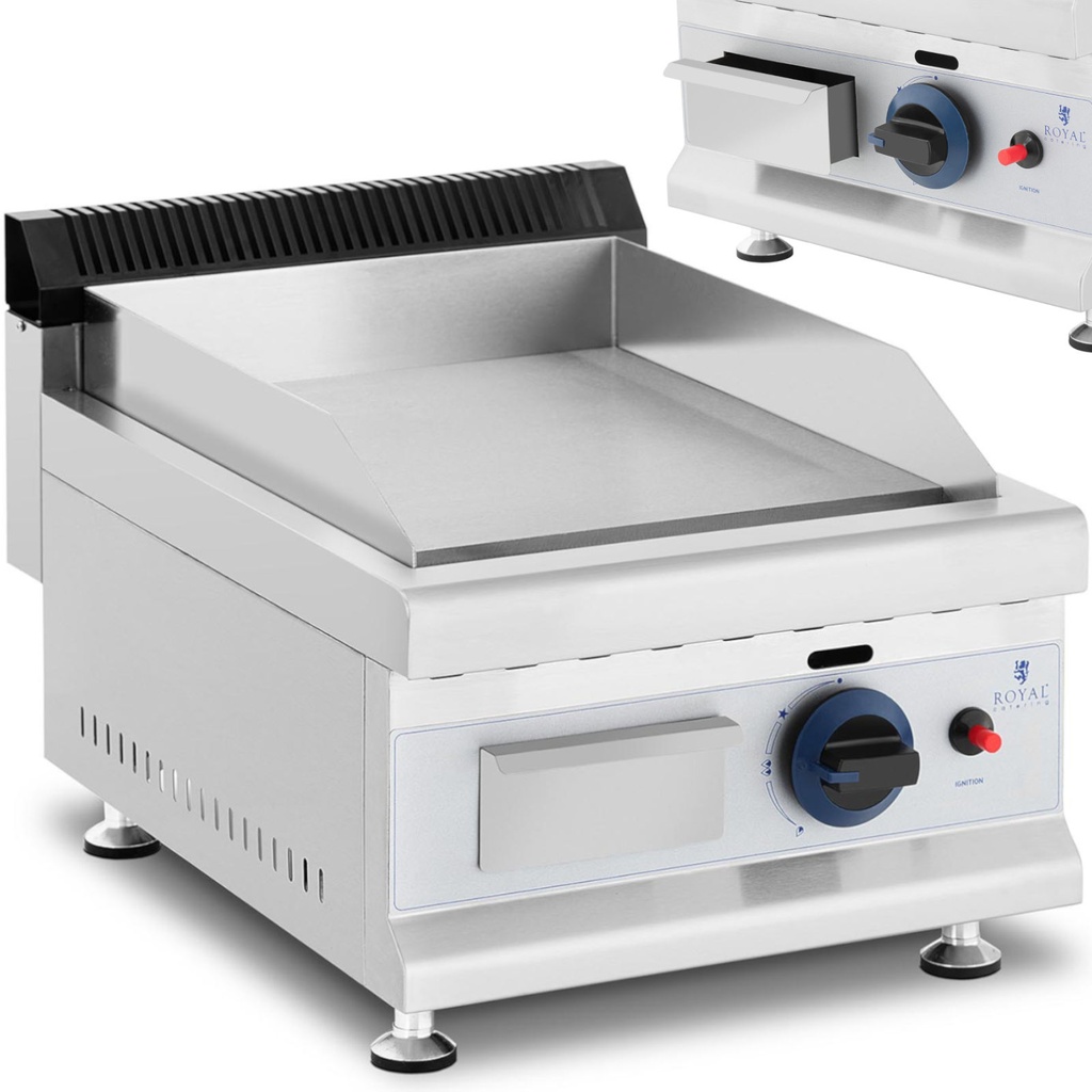 Gas grill single smooth adjustable for natural gas 0.02 bar 35 x 40 cm 3100 W.