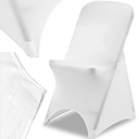 Flexible universal chair cover white