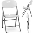 Garden banquet catering chair folding up to 180 kg 40 x 38 cm white