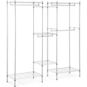 Persirengimo kabinų spintos vielinis stovas 7 lentynos 4 strypai 189 x 45 x 196 cm iki 210 kg