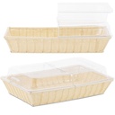 Fruit buffet display basket for bread with lid 530 x 328 x 140 mm