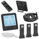 Wireless weather station with LCD alarm 3 sensors