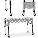 Ritininis konvejerio stalas, sulankstomas 9 ritiniais iki 130 kg 145 x 59 x 96 cm