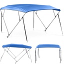 Bimini stogelis valčiai 4 arkos 236 x 215 x 146 cm kobalto mėlyna