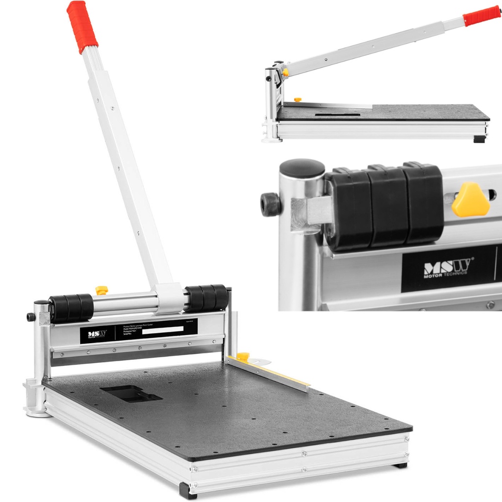 Guillotine machine for cutting laminated panels at an angle 330 mm wide 16 mm thick
