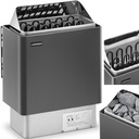 Elektrinė pirties viryklė 8-12 m3 iki 110C 400 V 8 kW juoda/sidabrinė