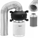 Ventilācijas komplekts ventilators ogles filtrs ventilācijas caurule Ø 125 mm 10 m
