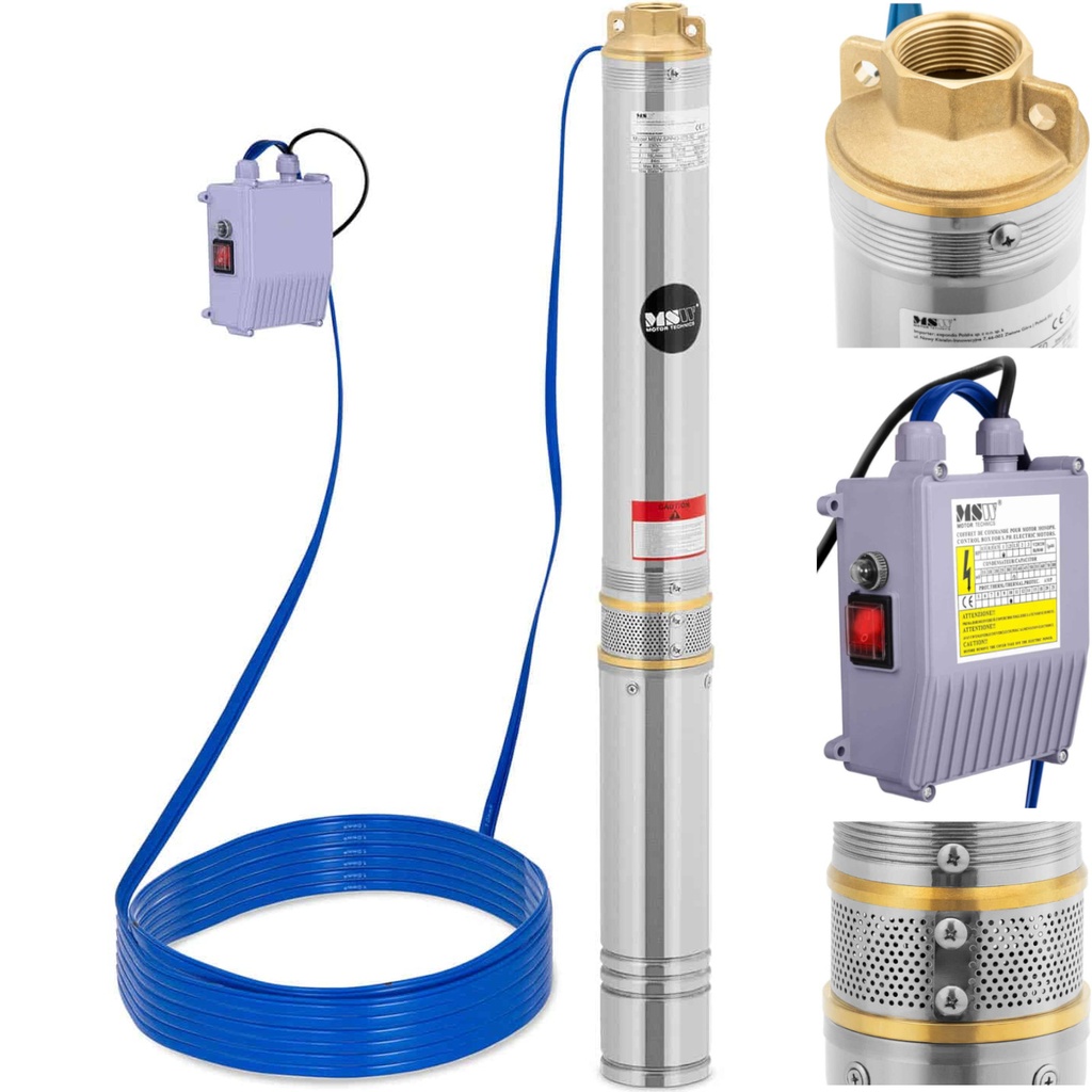 Iegremdējamais akas sūknis STAL 1000 W 4000 l/h līdz 91 m
