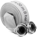Gaisrininko plokščiojo putplasčio vandens žarna su 2'' storz jungtimi 52 mm 8-24 bar 20 m