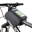 Bike frame bag + detachable phone case up to 6.5" 1.5l black