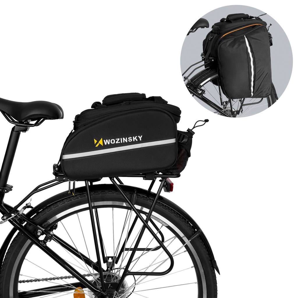 Large bike rack bag 35l + rain cover black