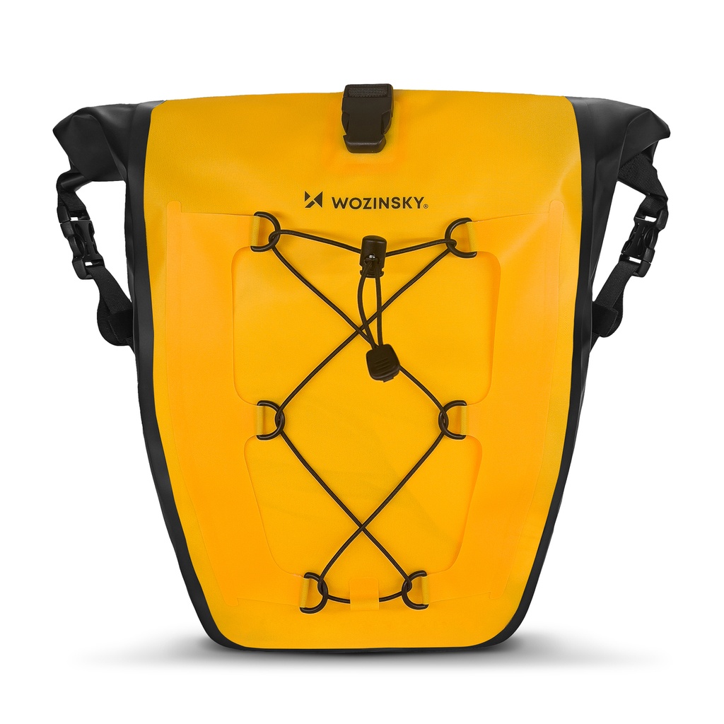 Waterproof bicycle rack pannier bag 25l yellow