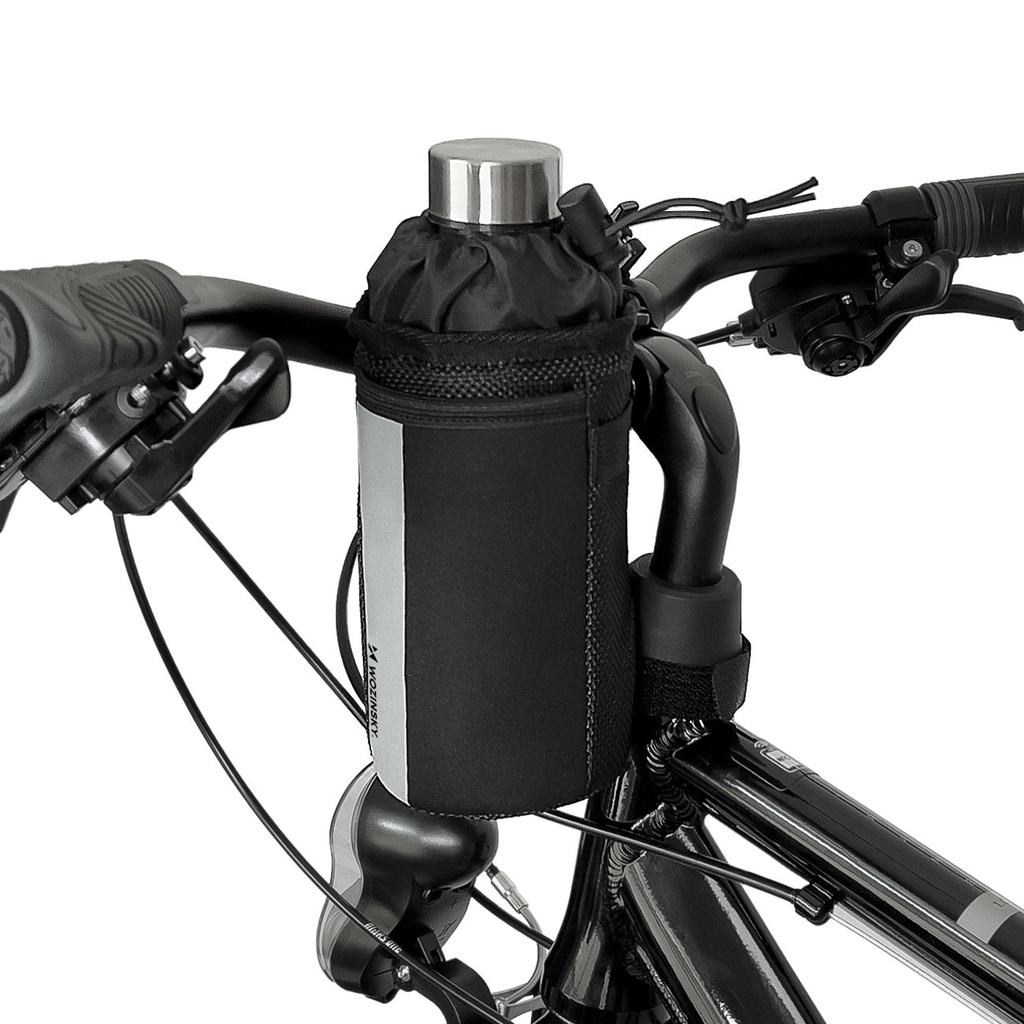 Thermal bottle bag for bike or scooter 1 l black