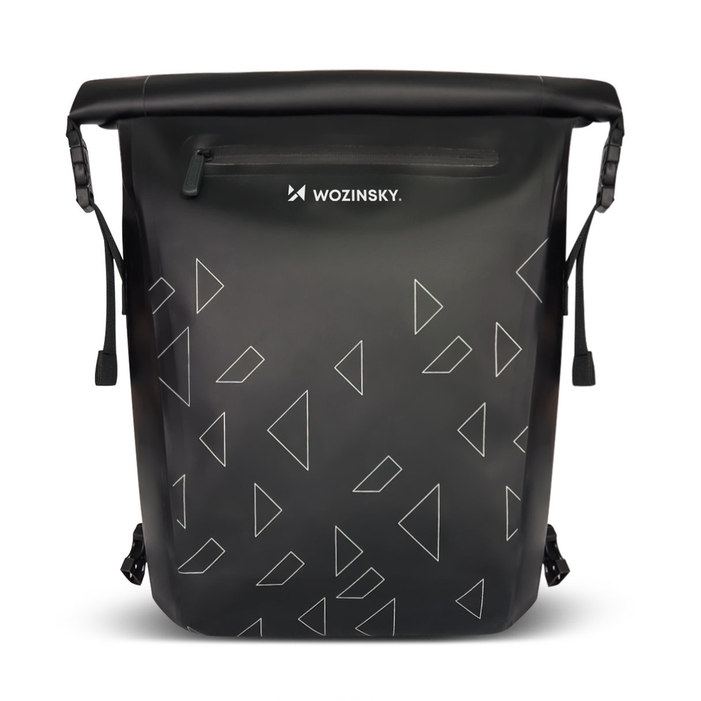 Waterproof bike rack backpack bike bag 2in1 23l black