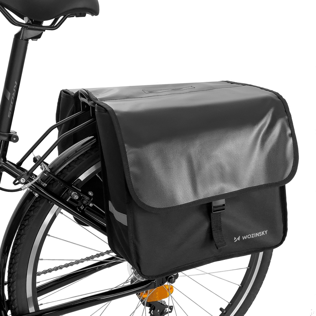 Bike rack pannier double 28 l black