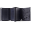 Saulės baterijos kelioninis įkroviklis 22W 2xUSB sulankstomas juodas