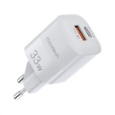 GaN USB Type C PD QC 33W quick charger white