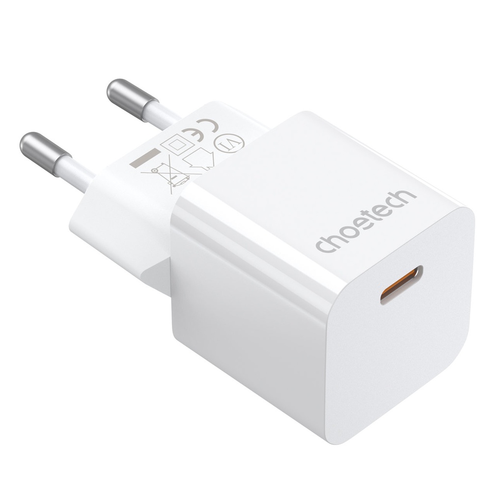 20 W USB C tipa tīkla lādētājs, balts