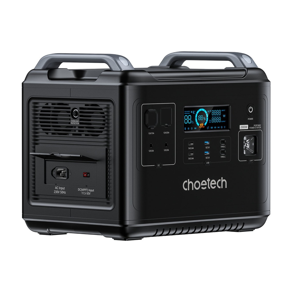 Portable charging station + powerbank BS006 Super Mini 2000W black